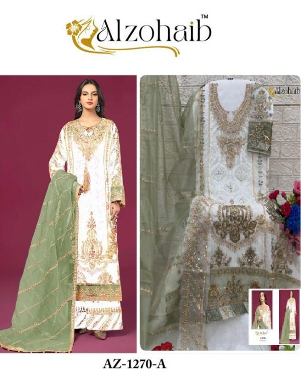 ALZOHAIB AZ 1270 A ORGANZA PAKISTANI SALWAR KAMEEZ