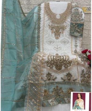 ALZOHAIB AZ 1270 C ORGANZA PAKISTANI SALWAR KAMEEZ