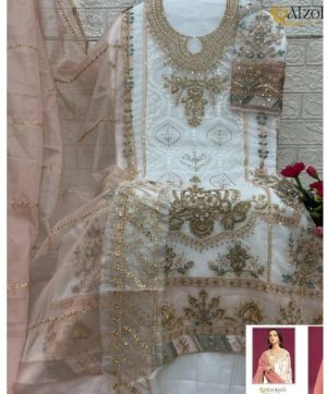 ALZOHAIB AZ 1270 D ORGANZA PAKISTANI SALWAR KAMEEZ