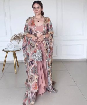 BE 134 WESTERN STYLE FIONA SILK PRINTED KOTI