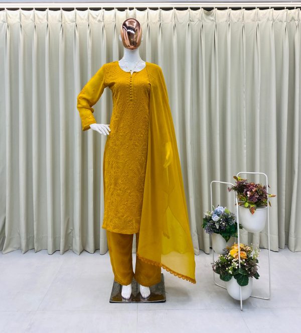 BE 391 DESIGNER WEAR EXCLUSIVE EMBROIDERED SUIT
