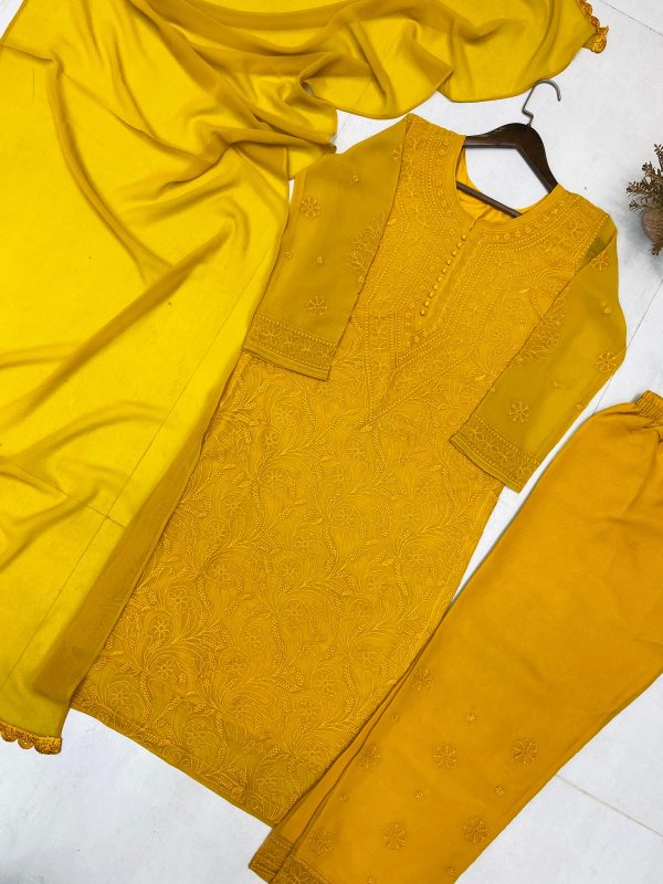 BE 391 DESIGNER WEAR EXCLUSIVE EMBROIDERED SUIT