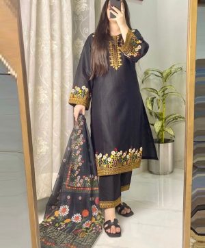 BE 397 EXCLUSIVE EMBROIDERED TOP WITH PLAZZO