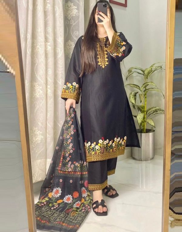 BE 397 EXCLUSIVE EMBROIDERED TOP WITH PLAZZO