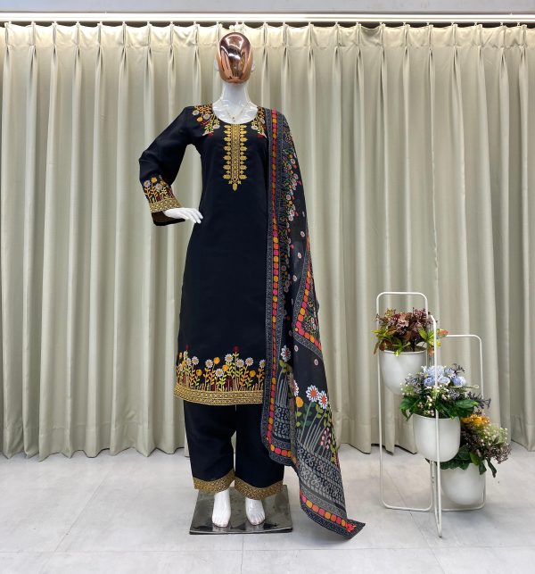 BE 397 EXCLUSIVE EMBROIDERED TOP WITH PLAZZO