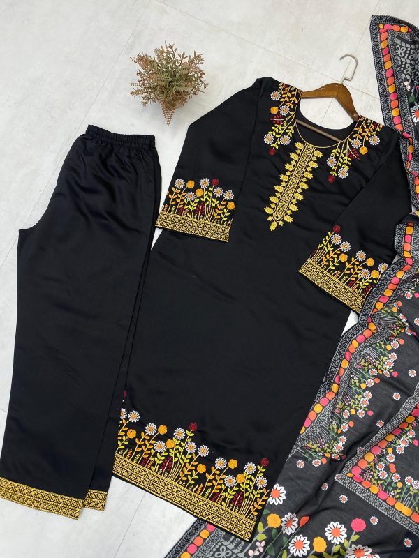 BE 397 EXCLUSIVE EMBROIDERED TOP WITH PLAZZO