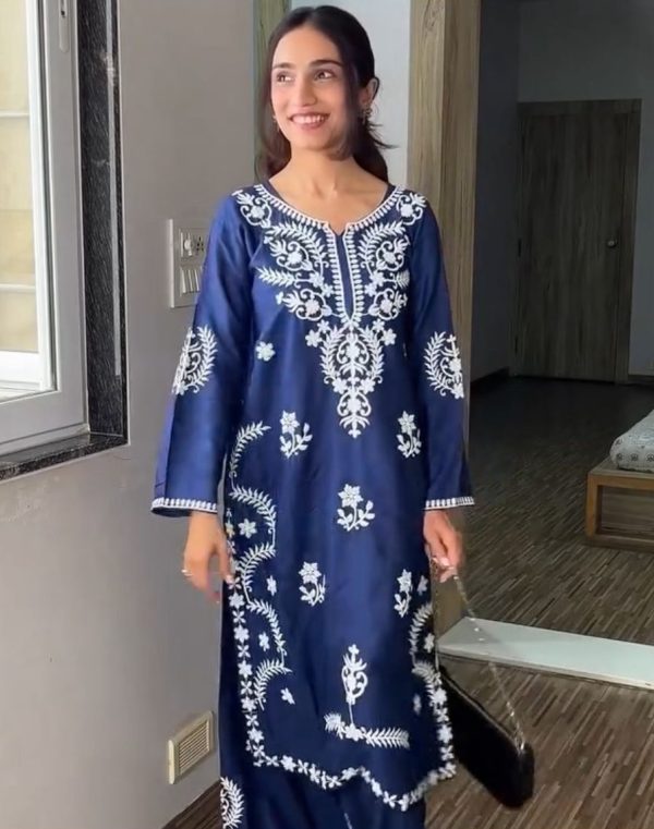 BE 398 EXCLUSIVE EMBROIDERED TOP WITH PLAZZO