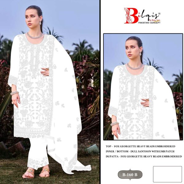 BILQIS B 160 B GEORGETTE PAKISTANI SALWAR KAMEEZ