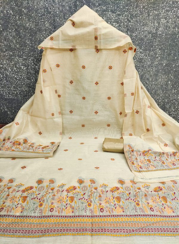 DESIGNER SUITS DS MODAL CHANDERI SUIT MATERIAL