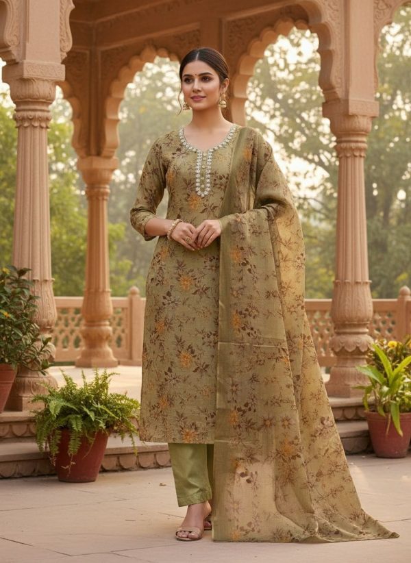 DESIGNER SUITS DS SIMMER SILK PRINTED SUIT MATERIAL
