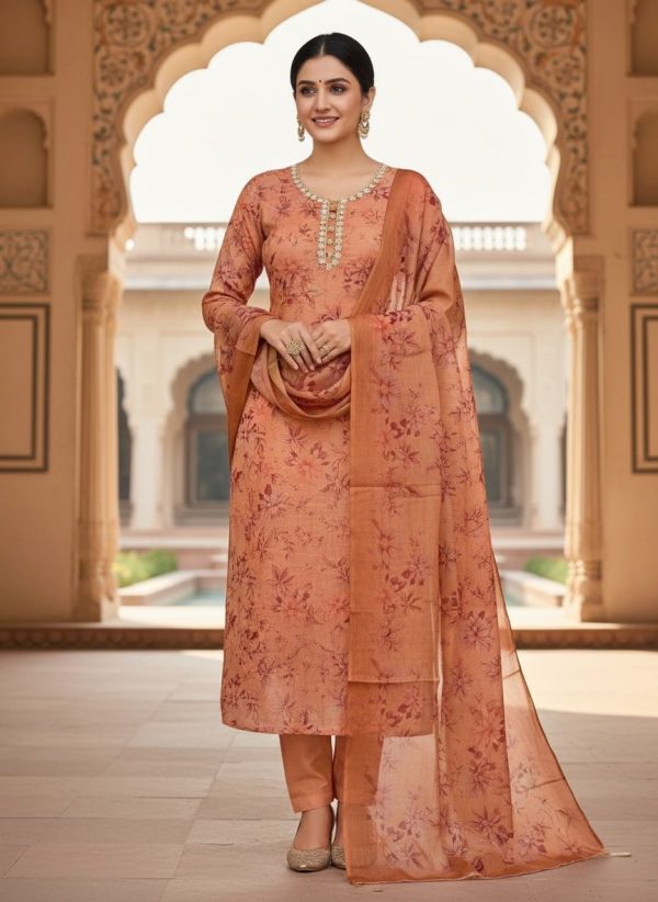 DESIGNER SUITS DS SIMMER SILK PRINTED SUIT MATERIAL