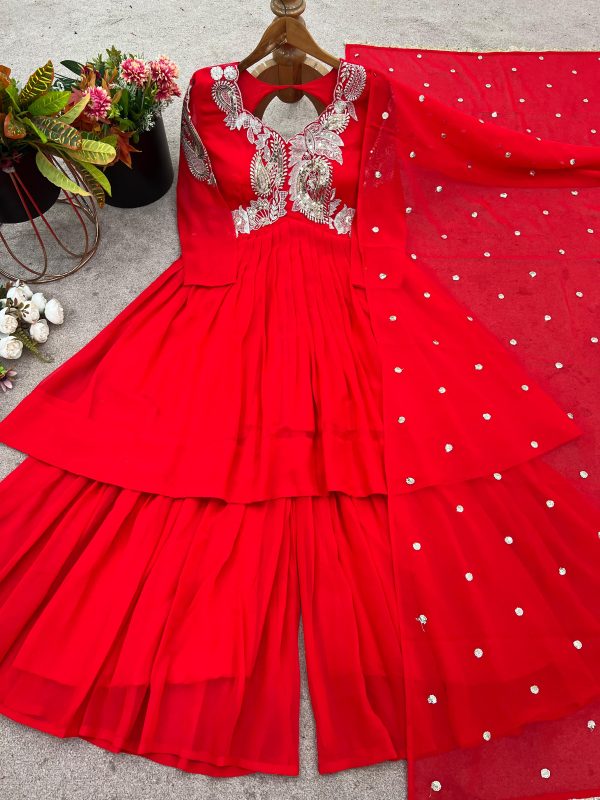 DHARMI DESIGNER DD 1013 TRENDING SHARARA PLAZZO SUITS