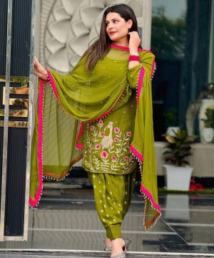 DHK 1367 DESIGNER TOP PATIALA DHOTI WHOLESALE