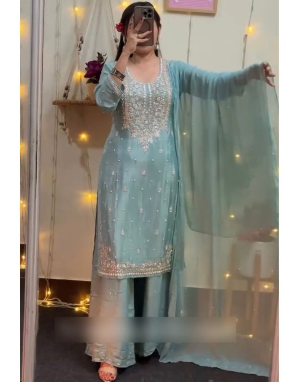 DHK 1368 DESIGNER PLAZZO SUITS WHOLESALE