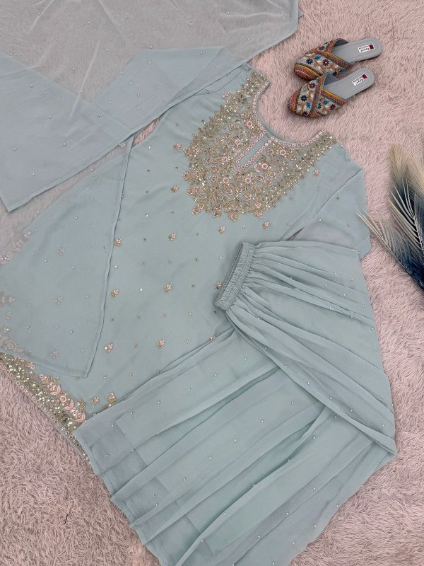 DHK 1368 DESIGNER PLAZZO SUITS WHOLESALE