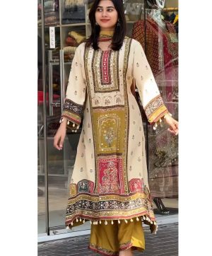 DHK 1369 DESIGNER CHINON SALWAR SUITS WHOLESALE