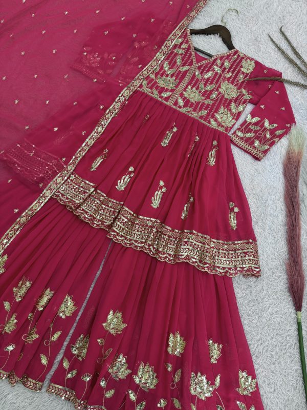 DHK 1371 DESIGNER SHARARA SUITS WHOLESALE