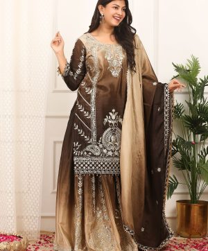DHK 1372 A DESIGNER PLAZZO SUITS WHOLESALE