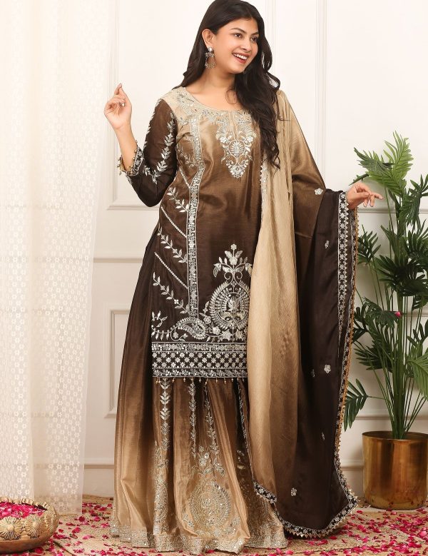DHK 1372 A DESIGNER PLAZZO SUITS WHOLESALE