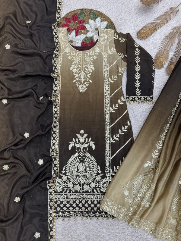 DHK 1372 A DESIGNER PLAZZO SUITS WHOLESALE