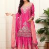 DHK 1372 B DESIGNER PLAZZO SUITS WHOLESALE