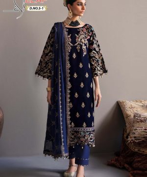 ELAF S 1 VELVET EMBROIDERED PAKISTANI SUITS