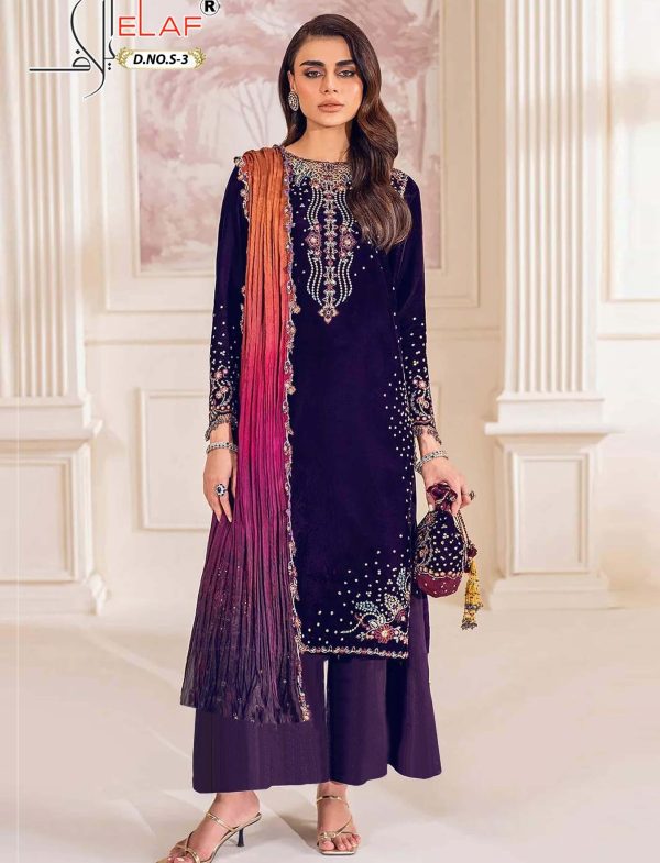 ELAF S 3 HEAVY VELVET PAKISTANI SALWAR KAMEEZ