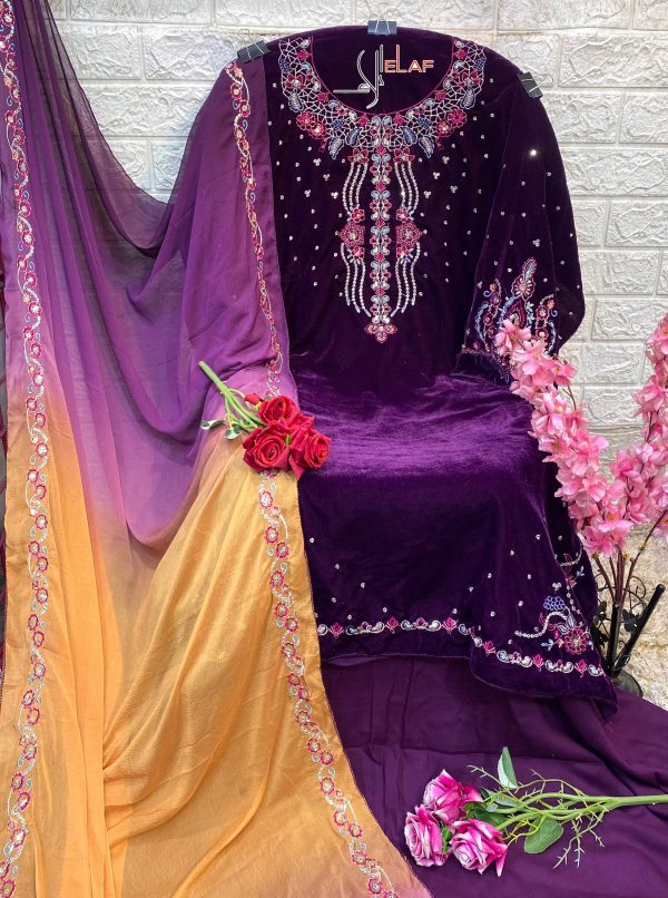 ELAF S 3 HEAVY VELVET PAKISTANI SALWAR KAMEEZ