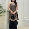 HK 1727 B DESIGNER GEORGETTE PLAZZO SUITS WHOLESALE