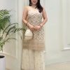 HK 1727 D DESIGNER GEORGETTE PLAZZO SUITS WHOLESALE