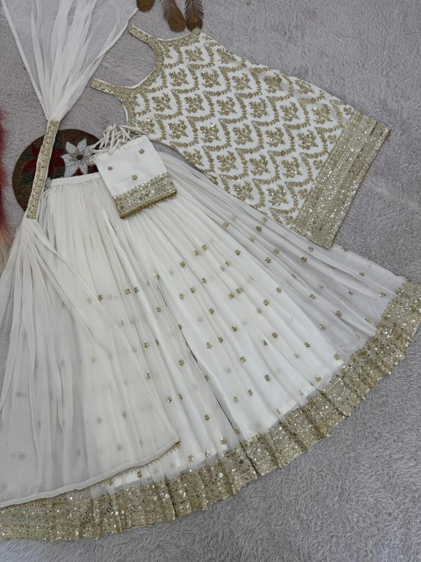 HK 1727 D DESIGNER GEORGETTE PLAZZO SUITS WHOLESALE