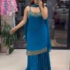 HK 1729 B PREMIUM QUALITY PLAZZO SUITS WHOLESALE