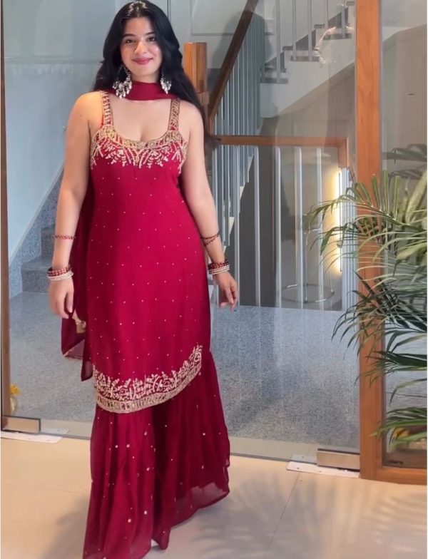 HK 1729 PREMIUM QUALITY PLAZZO SUITS WHOLESALE