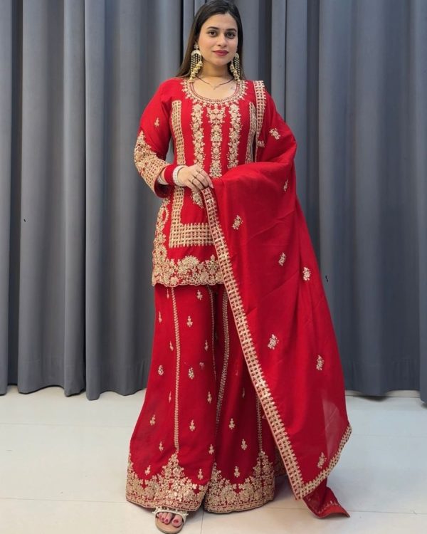 HK 1730 DESIGNER PLAZZO SUITS WHOLESALE