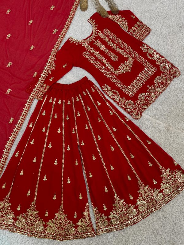 HK 1730 DESIGNER PLAZZO SUITS WHOLESALE