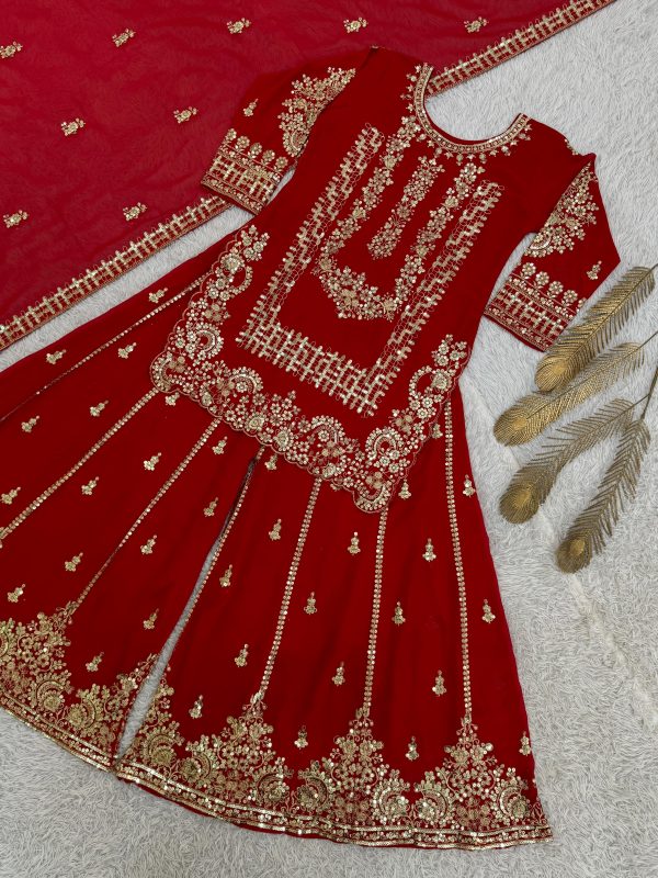 HK 1730 DESIGNER PLAZZO SUITS WHOLESALE