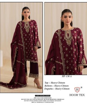 HOOR TEX HF 130 A READYMADE CHINON SALWAR SUITS