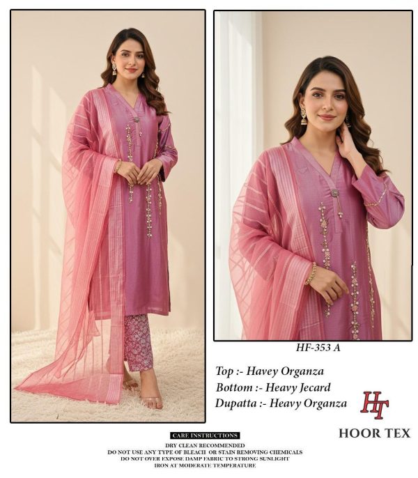 HOOR TEX HF 353 A READYMADE ORGANZA SUITS