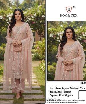 HOOR TEX OR 86 C ORGANZA PAKISTANI SALWAR SUITS