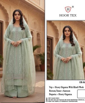 HOOR TEX OR 86 D ORGANZA PAKISTANI SALWAR SUITS