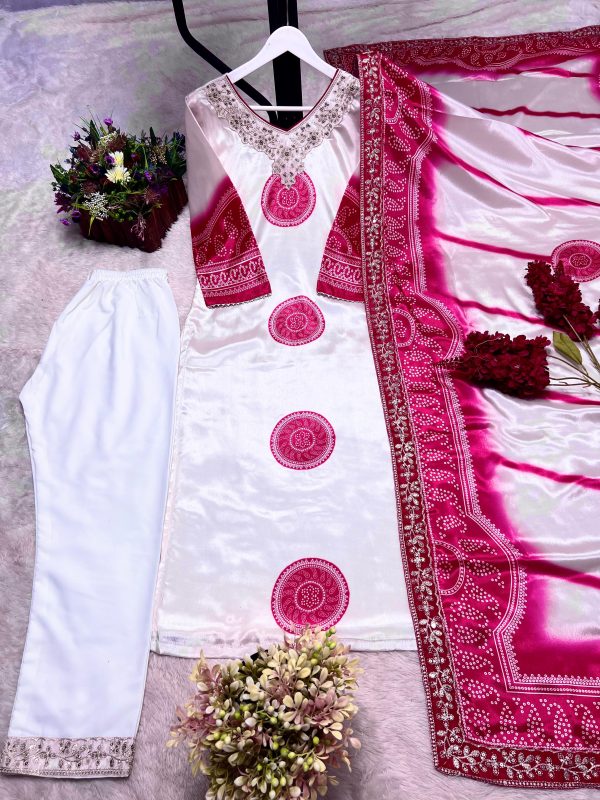 JAL FASHION JL 1046 DESIGNER CHINON SALWAR SUITS