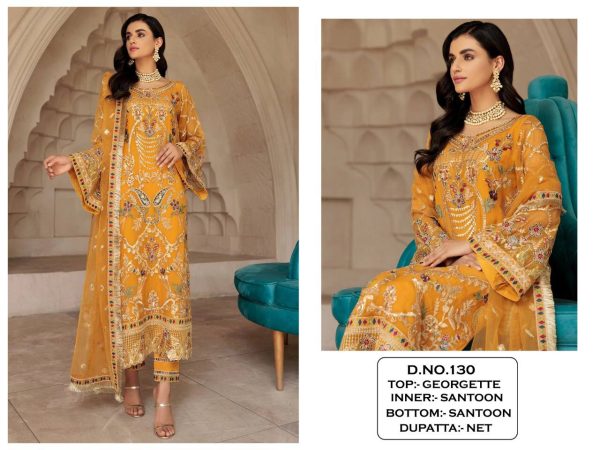 KALEESHA FASHION KF 130 A PAKISTANI SALWAR KAMEEZ