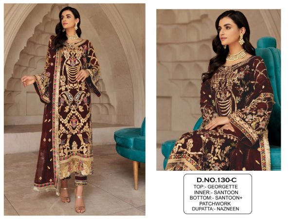 KALEESHA FASHION KF 130 C PAKISTANI SALWAR KAMEEZ