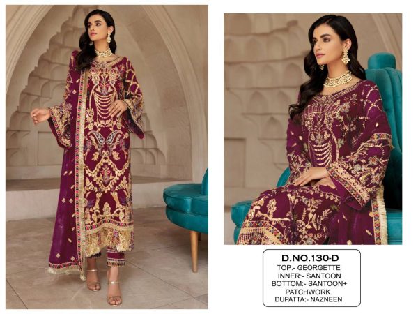 KALEESHA FASHION KF 130 D PAKISTANI SALWAR KAMEEZ