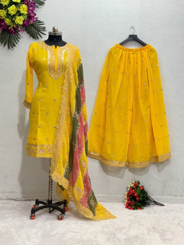 KARMA FASHION KF 1627 B DESIGNER PLAZZO SUITS