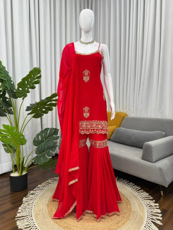 KD FASHION 1529 DESIGNER SHARARA SUITS WHOLESALE
