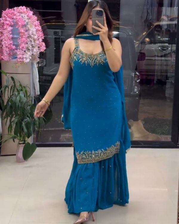 KD FASHION 1531 A DESIGNER SHARARA SUITS WHOLESALE