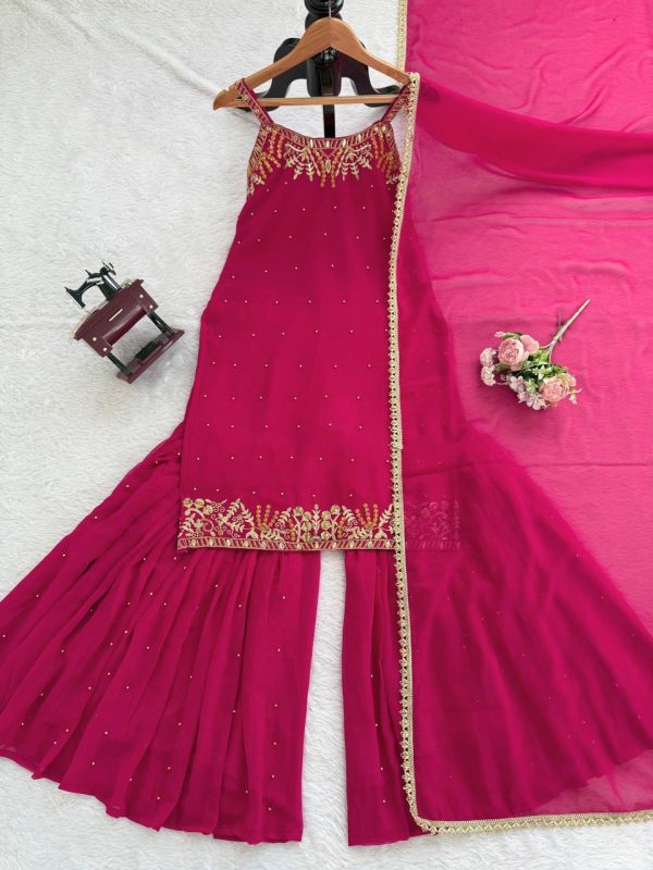 KD FASHION 1531 F DESIGNER SHARARA SUITS WHOLESALE