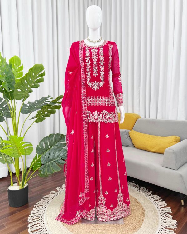 KD FASHION 1533 A DESIGNER PLAZZO SUIT WHOLESALE