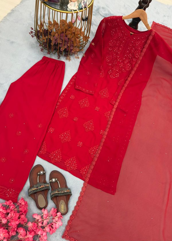 LADY LOOK 025 B TRENDING PLAZZO SUITS WHOLESALE